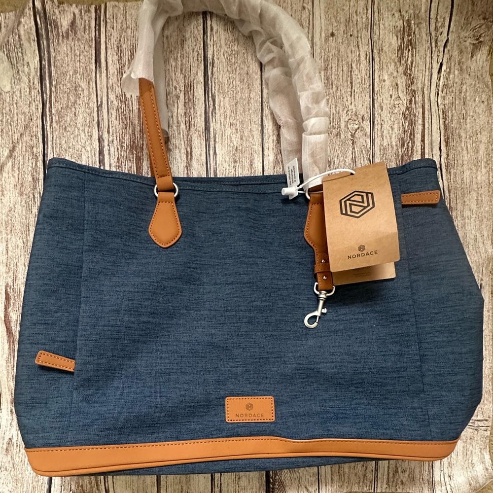 Nobadee Blue and Tan Travel Bag